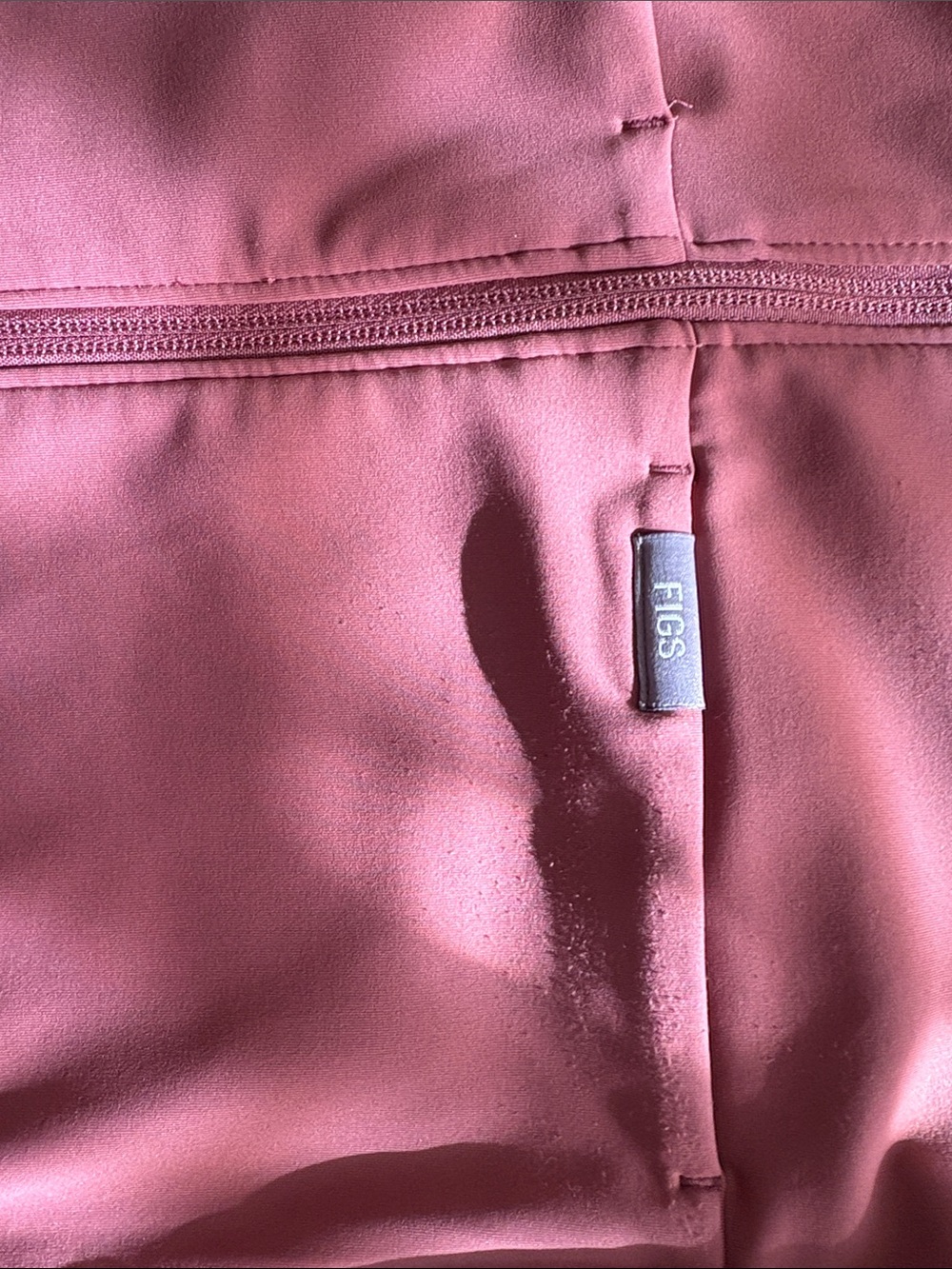 Figs Women's Zip-Front Utility Jacket in Dusty Rose - Picture 4 of 4